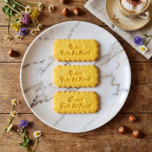 Solo Timbro Buona Festa Dei Nonni Formina per Biscotti Idea Regalo 60x25 mm Regalo Speciale