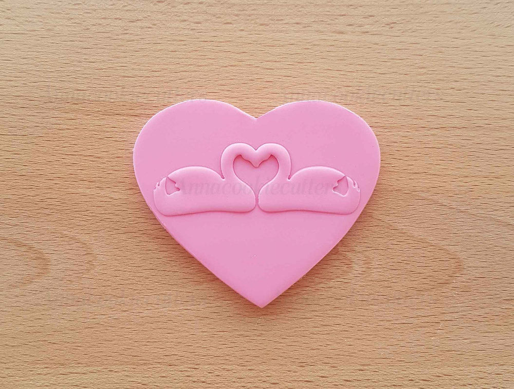 Formina Per Biscotti Cigni Stampino Cuore Matrimonio Frolla Pasta di Zucchero
