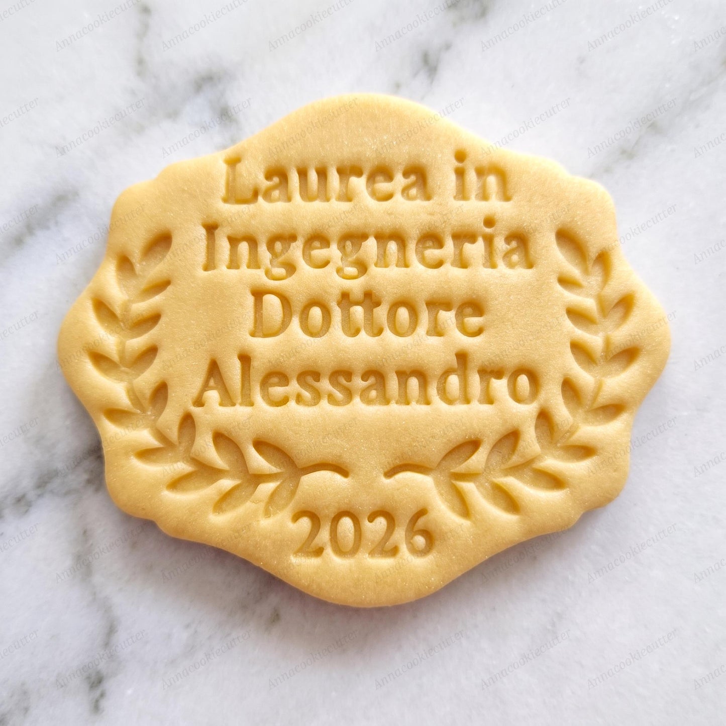 Formina e Stampino Laurea Personalizzabile con Corso e Nome per Biscotti