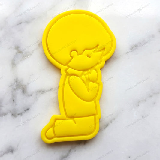 Formina Per Biscotti Comunione Bambino In Preghiera Tagliabiscotti Stampo 8x5 cm