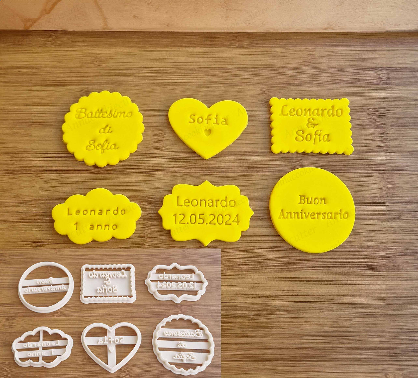 Taglia biscotti Componibile, Forma, Font E Nome Personalizzabili, Formine Per Biscotti, Compleanno, Battesimo, Comunione, Laurea