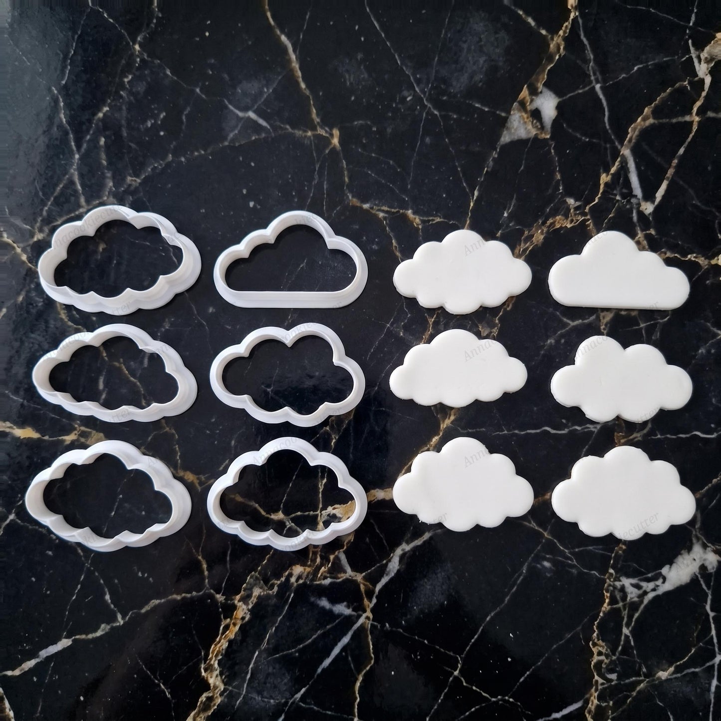 Set 6 Formine Biscotti Nuvola Baby Shower Compleanno