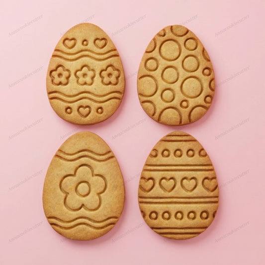 Formine Uova Pasquali con Motivi Floreali Taglia Biscotti a Tema Pasqua
