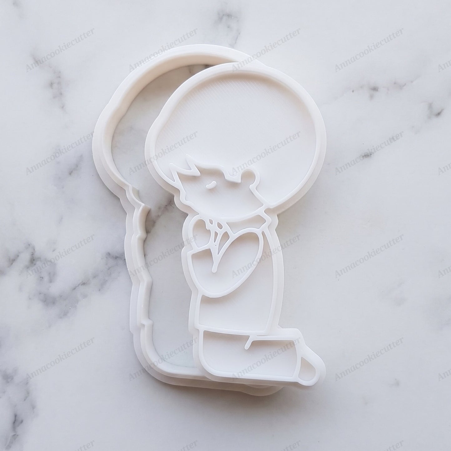 Tagliabiscotti Bimbo in Preghiera - Timbro Bambino Inginocchiato per Bomboniere Comunione e Battesimo 8x5 cm