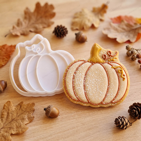 Formina Biscotti Zucca Halloween con Timbro Tagliabiscotti Autunno