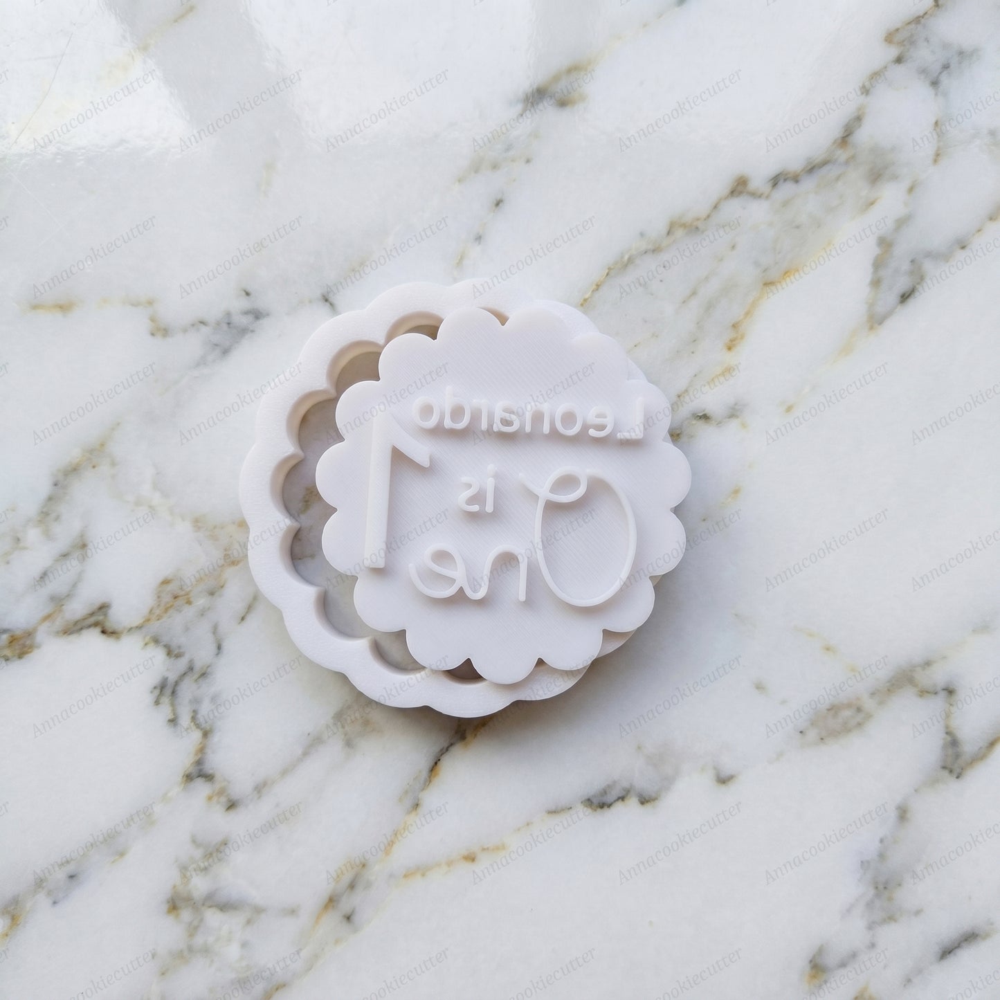Tagliapasta Personalizzato Primo Compleanno, Timbro per Fondente 1 Anno | Stampo Nome Personalizzabile Baby Shower, Embosser Biscotti Nome Personalizzato 7 cm