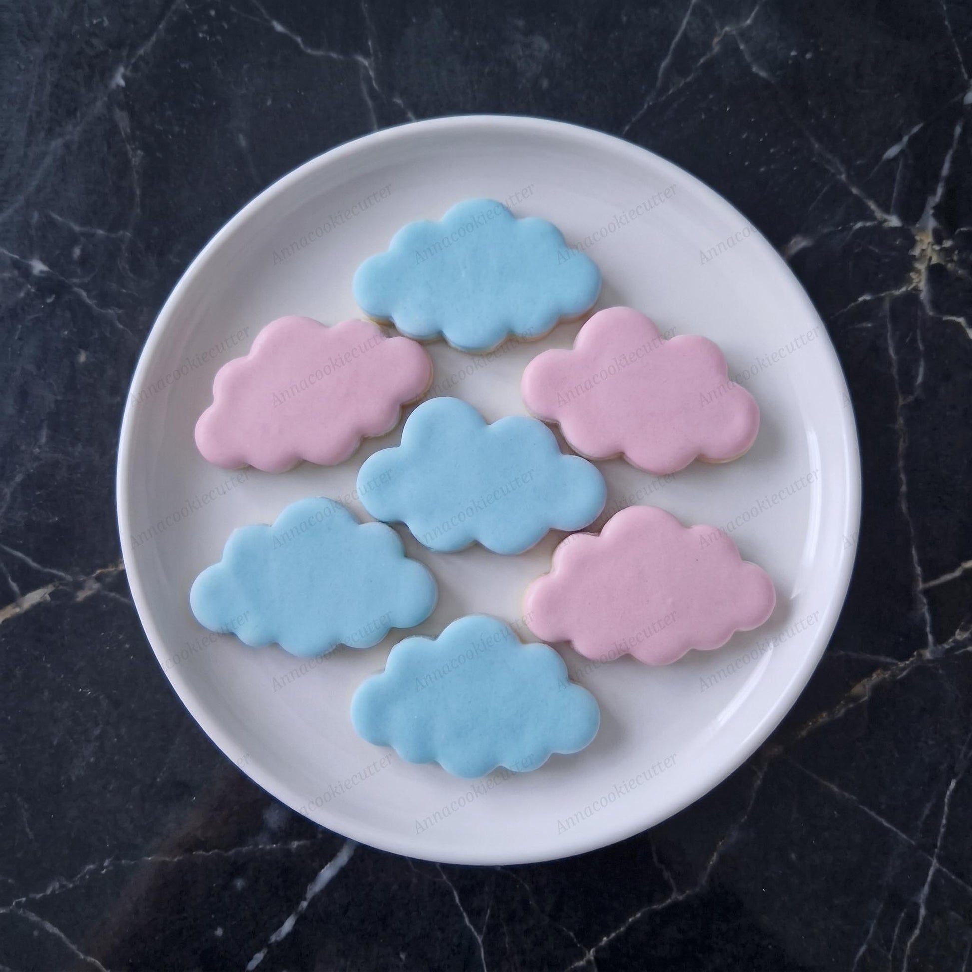 Set 6 Formine Biscotti Nuvola Baby Shower Compleanno
