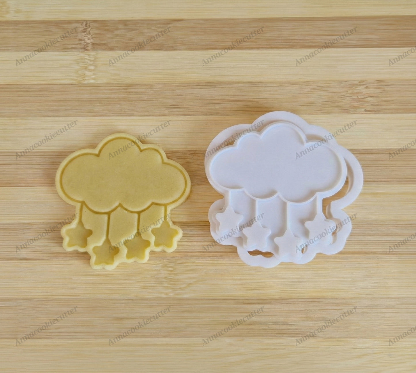 Nuvola con Stelle Taglia Biscotti Nascita Cookie Cutter Battesimo Baby Shower