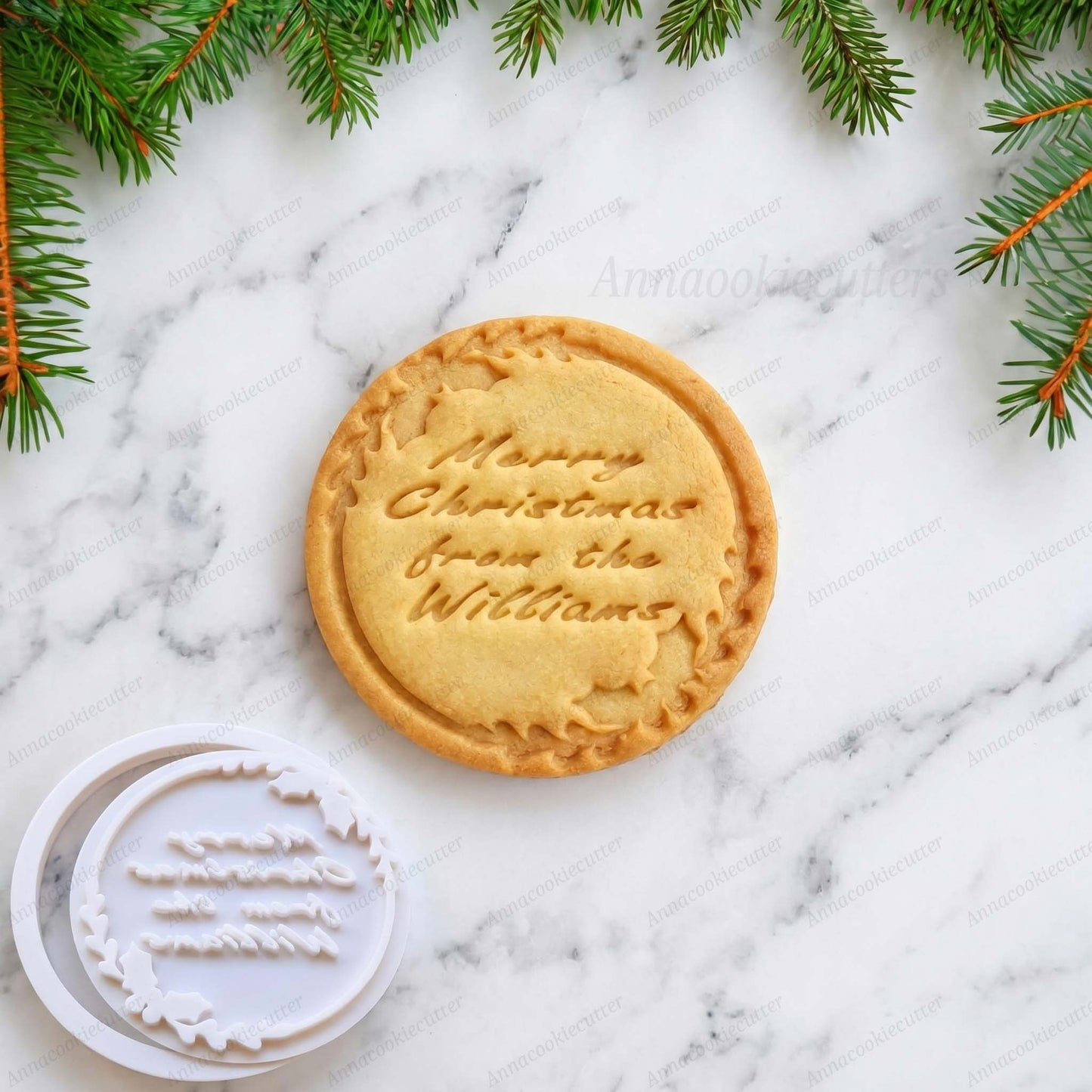 Tagliabiscotti Timbro Personalizzato Biscotti di Natale Mery Christmas 10cm