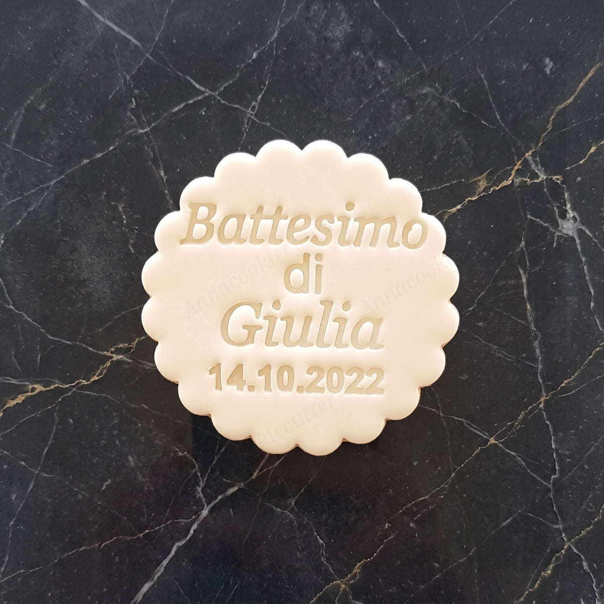 Formina Battesimo Nome Personalizzabile 7-8cm con Timbro