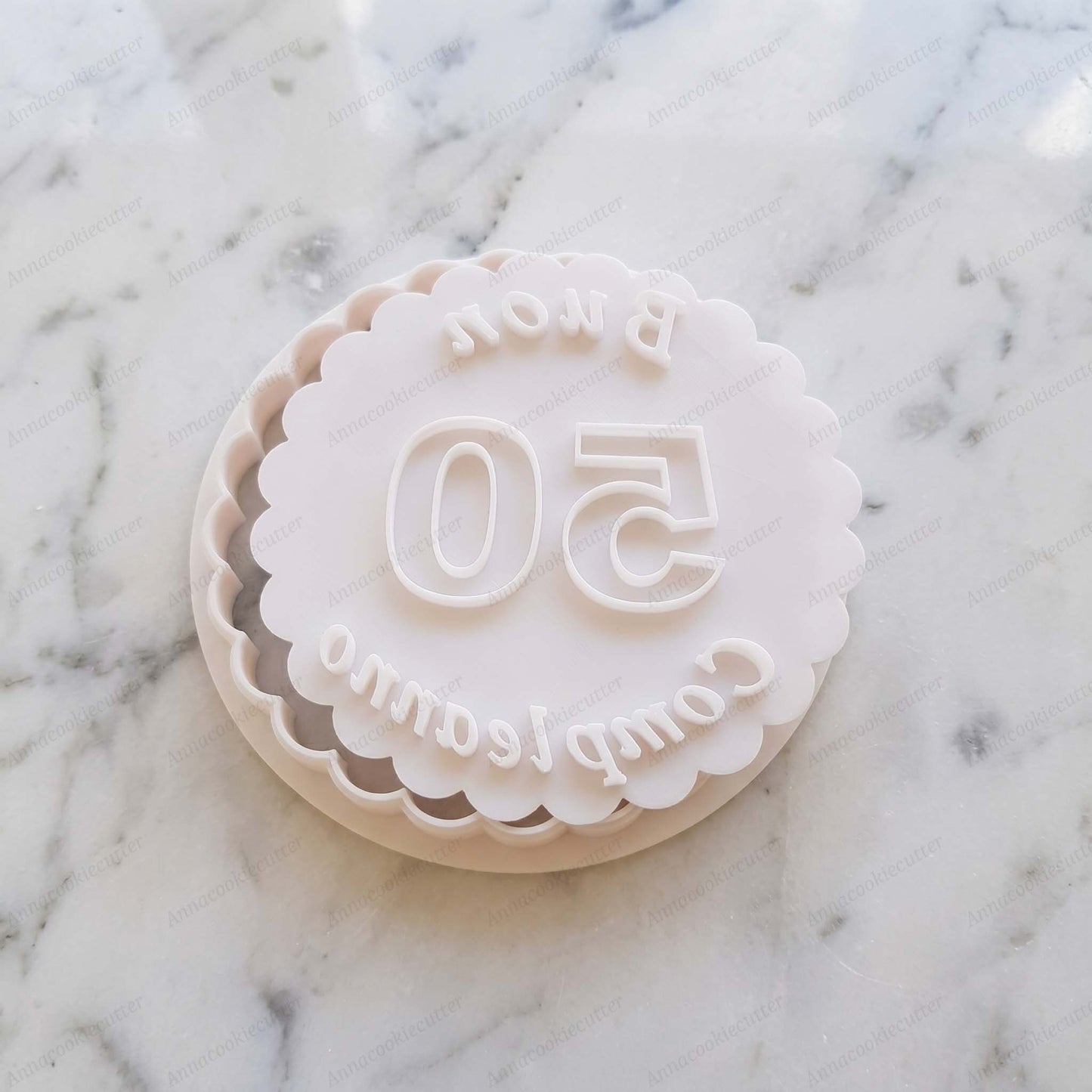 Compleanno 50 40 Anni Formina Personalizzabile Per Biscotti Cookie Cutter 8 cm