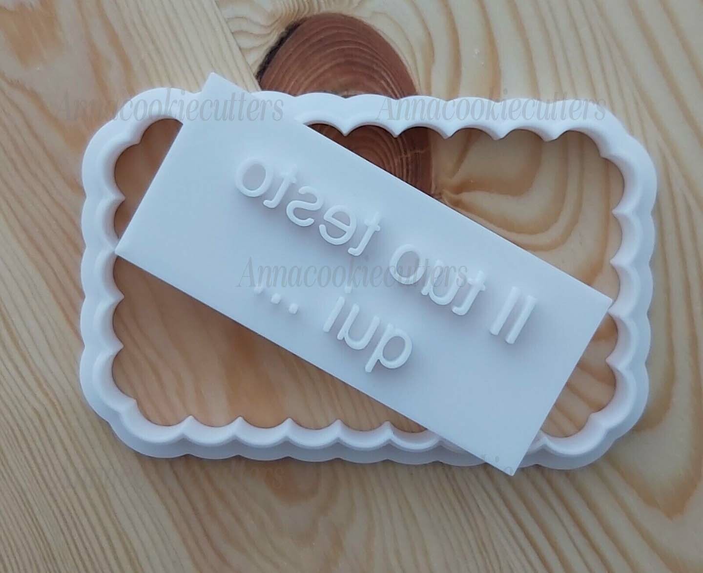 Biscotto Con Testo Personalizzabile Compleanno Matrimonio Stampino Cookie Cutter