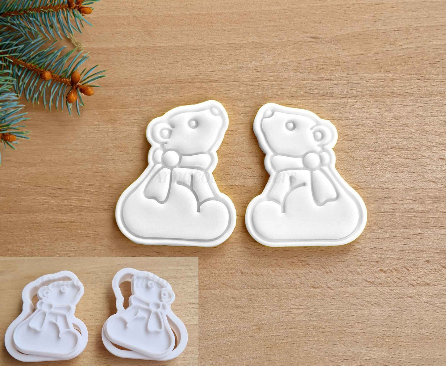 Tagliabiscotti Orso Polare Formina per Biscotti Natale Inverno Set Taglierine