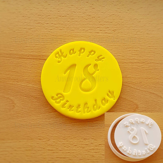 Happy Birthday Tagliabiscotti Personalizzati Stampo Età Formine Biscotti 8cm