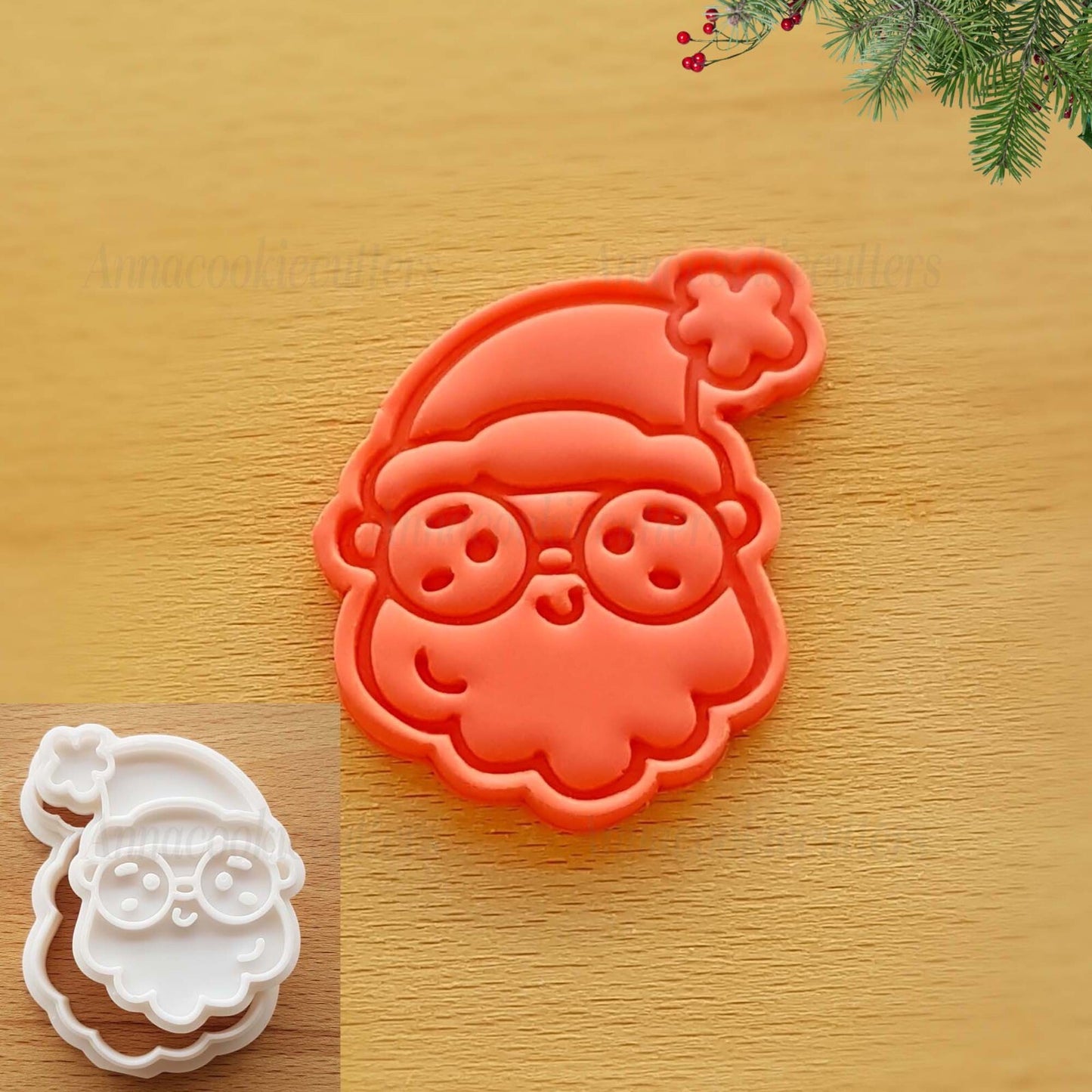 Babbo Natale Formina Per Biscotti Stampo Pasta di Zucchero  Cookie Cutter 6x5 cm