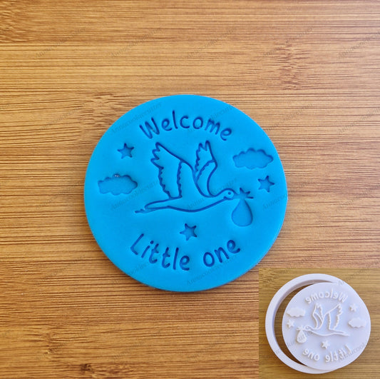Cicogna Welcome Little One Tagliabiscotti Cookie Cutter Baby Shower Nascita