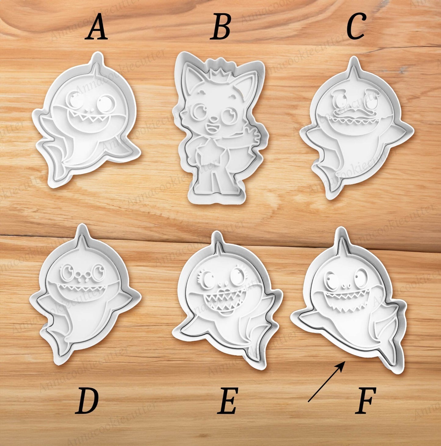 Baby Shark Set 6pz Formine Biscotti Fai Da Te Decorazione Torte Feste Compleanno