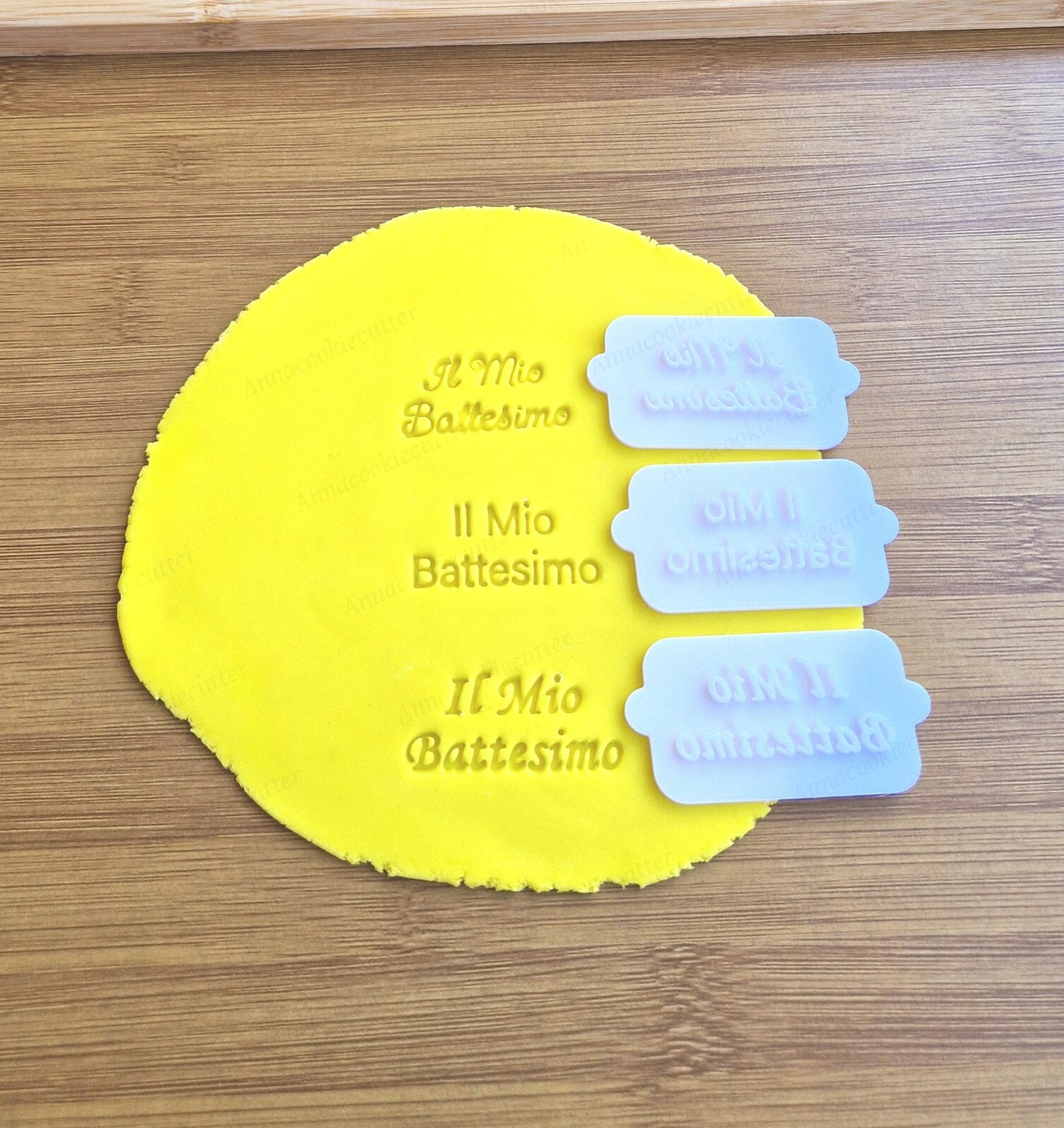 Il Mio Battesimo Formina Timbro Per Biscotti Bomboniere Cookie Cutter 6x3 cm