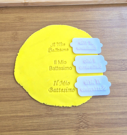 Il Mio Battesimo Formina Timbro Per Biscotti Bomboniere Cookie Cutter 6x3 cm