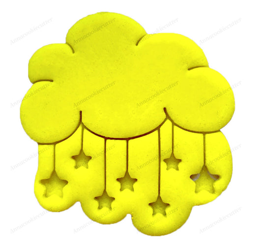 Nuvola con Stelle Taglia Biscotti Nascita Cookie Cutter Battesimo Baby Shower