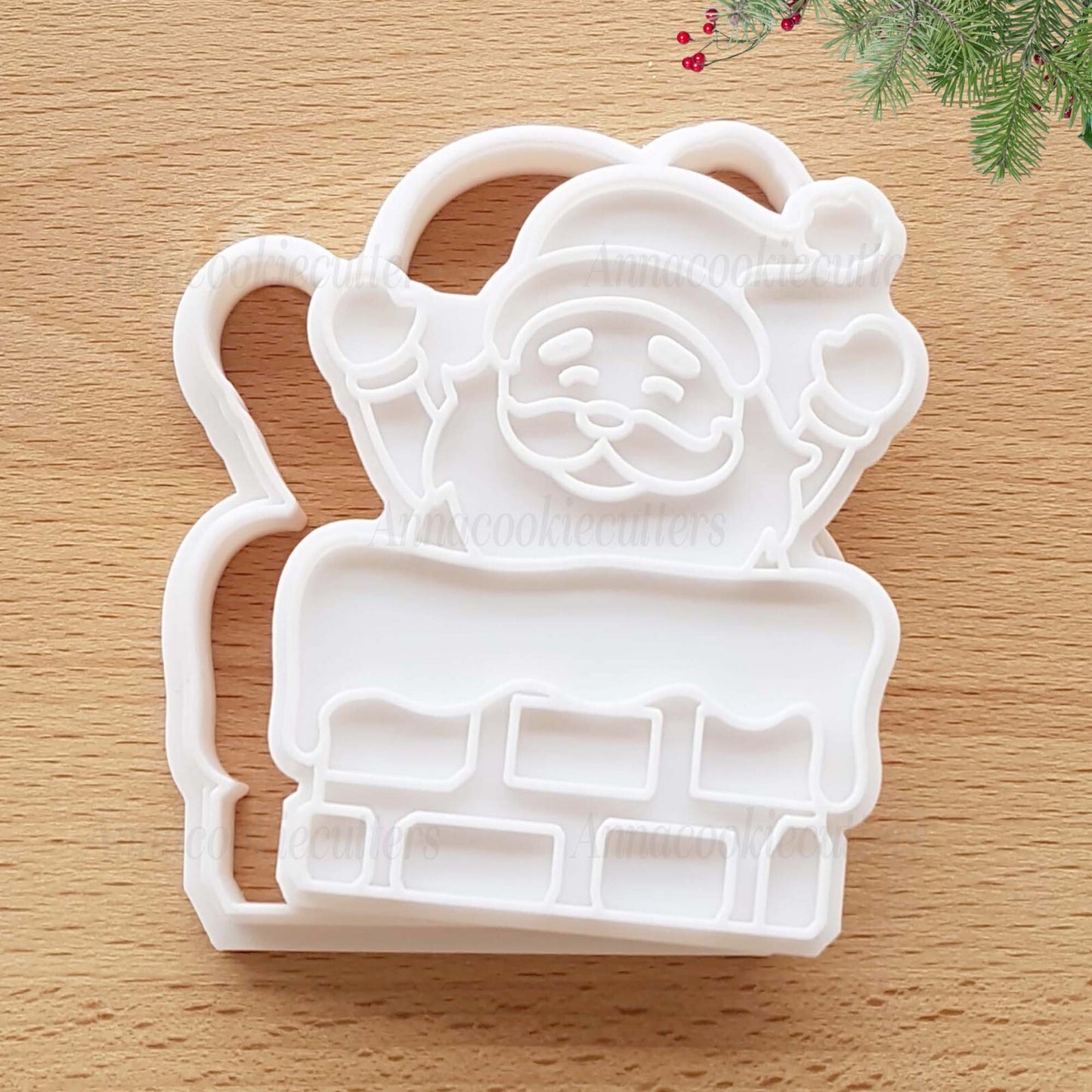 Babbo Natale Scende Dal Camino Formina Per Biscotti Stampo Natale Cookie Cutter