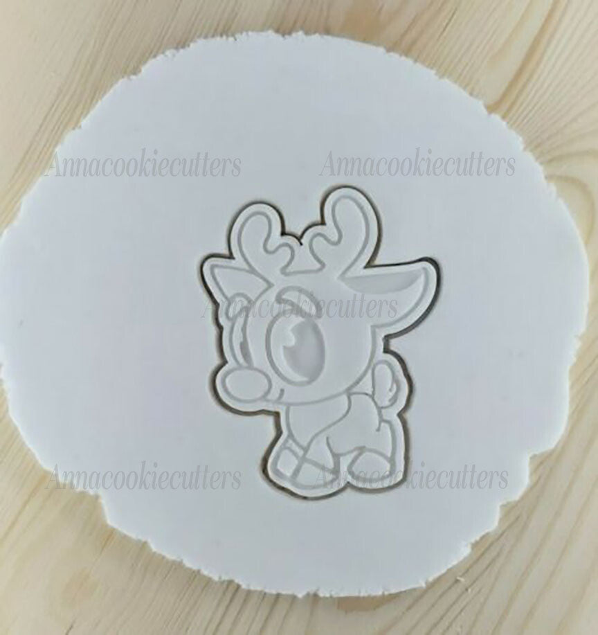 Renna Di Babbo Natale Formina Per Biscotti Pasta Frolla Zucchero Cookie Cutter