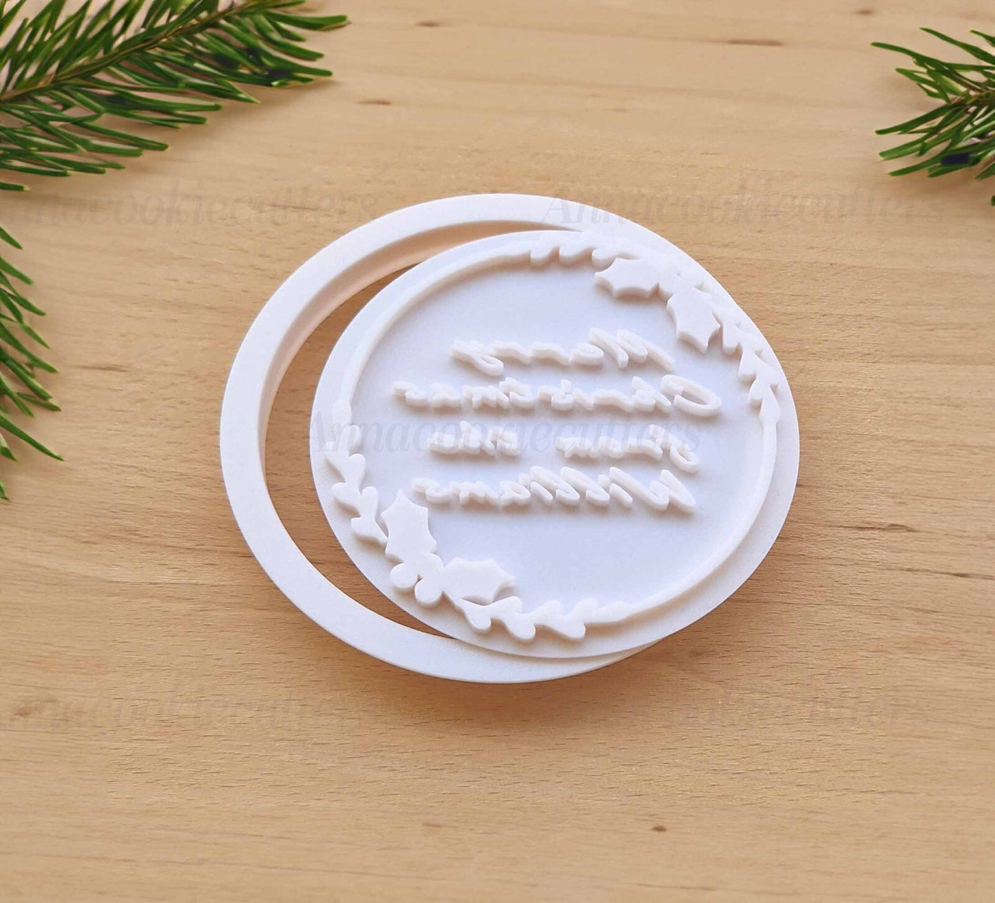 Tagliabiscotti Timbro Personalizzato Biscotti di Natale Mery Christmas 10cm