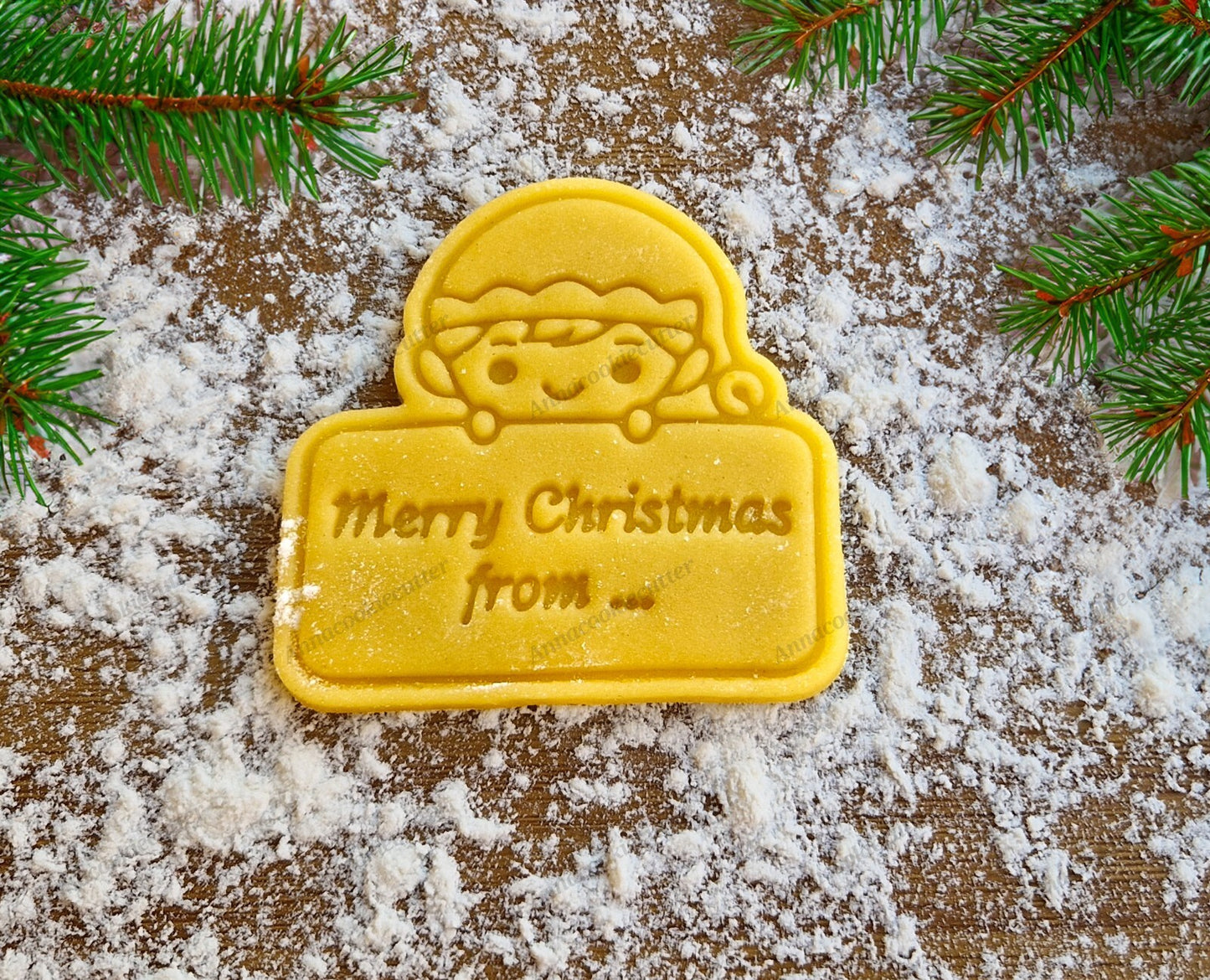 Formina Tagliabiscotti Merry Christmas Cookie Cutter Personalizzabile Con Nome