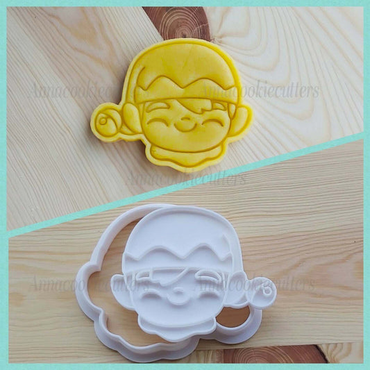 Elfo di Babbo Natale Formina Per Biscotti Pasta di Zucchero Frolla Cookie Cutter