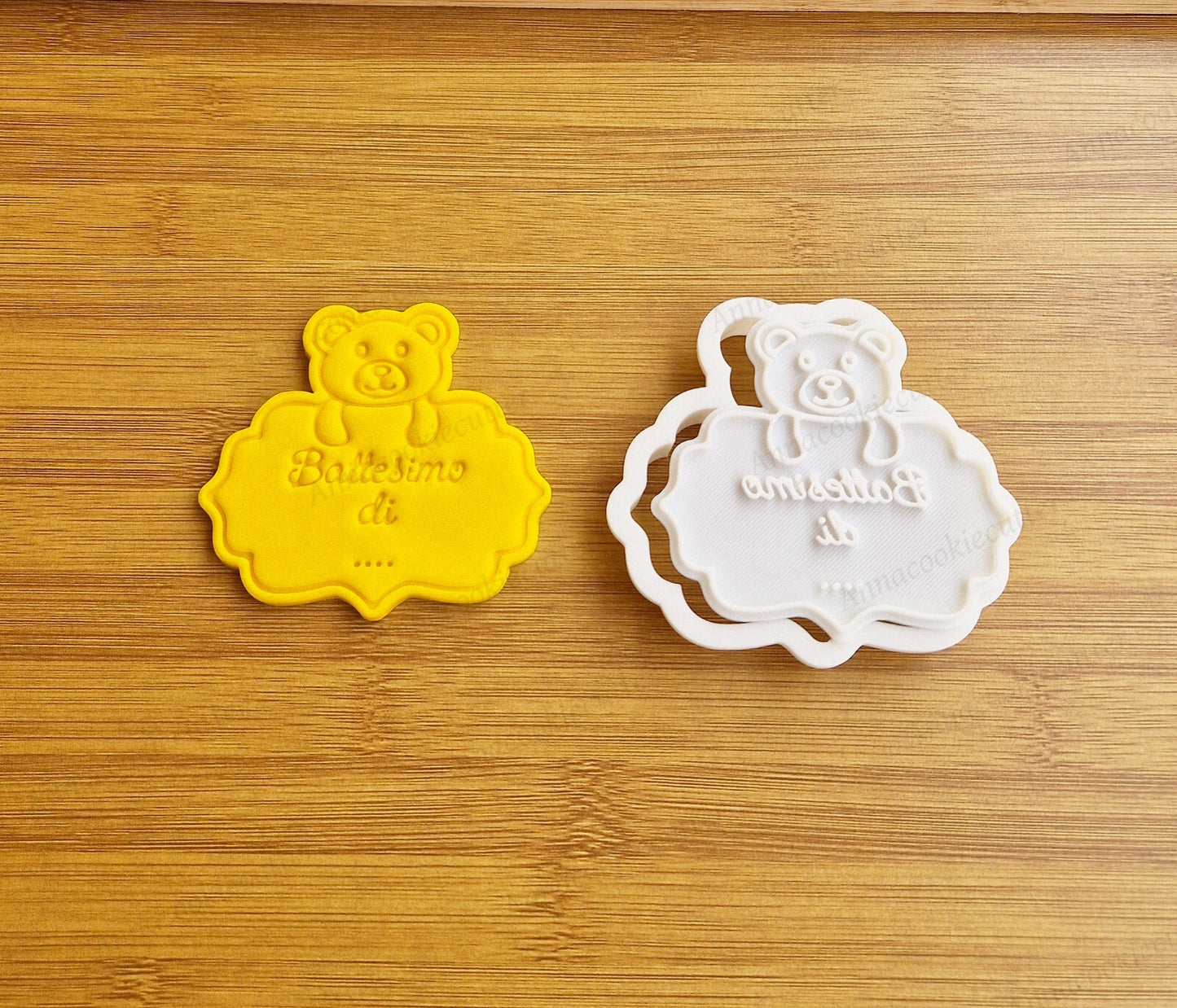 Orsetto Battesimo Nome Personalizzato Formina Per Biscotti Orso Idea Regalo 8 cm