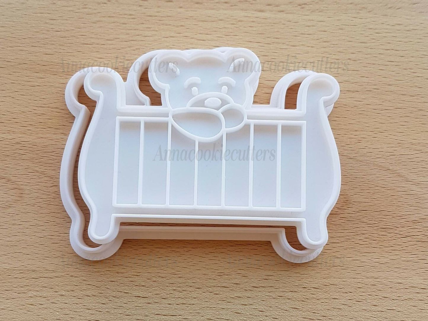 Orsacchiotto Lettino Taglia biscotti Nascita Battesimo Stampino Cookie Cutter