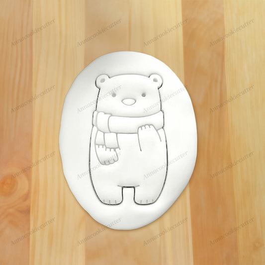 Formina per Biscotti Orsetto con Sciarpa Tagliabiscotti Orso Cookie Cutter