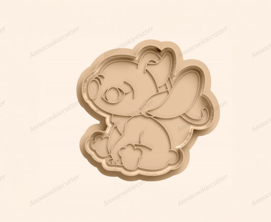 Stitch e Angel Cookie Cutter per Compleanni Formine Per Biscotti Feste A Tema