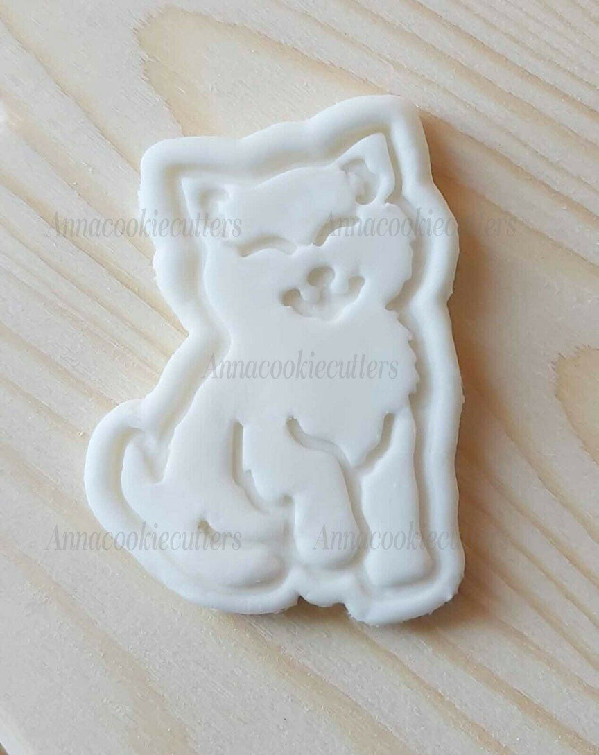 Gatto Formina Per Dolci Formine Biscotti Cookie Cutter Taglierina e Timbro