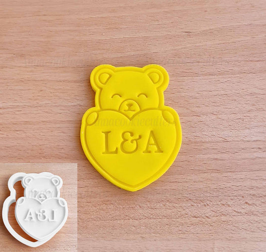 Orso Cuore Taglia Biscotti Personalizzabile Orsetto Formine Biscotti Idea Regalo