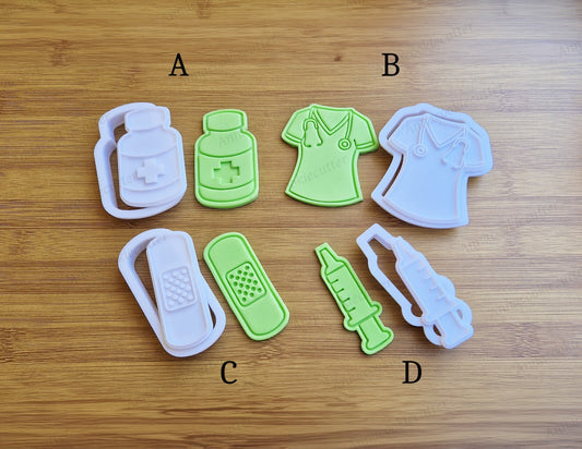 Set di 4 Formine per Biscotti Regalo Per Medici Infermieri Studenti di Medicina