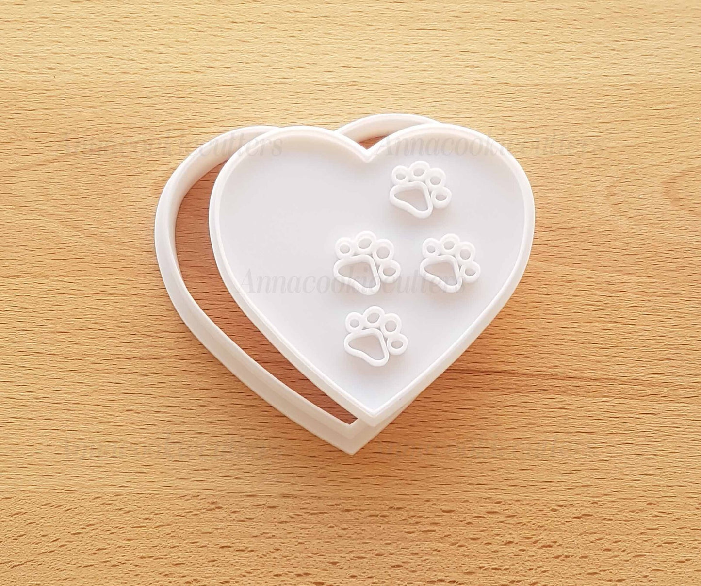 Cuore Impronte Di Zampe Formina Per Biscotti Cane Stampo Tagliabiscotti