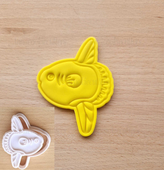 Tagliabiscotti Pesce Luna Stampo Animali Marini Formina Per Biscotti 8x6 cm