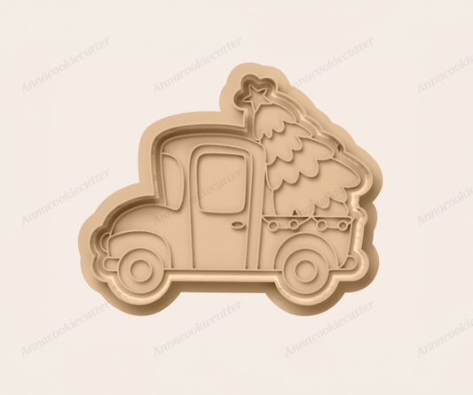 Tagliabiscotti A Forma di Camion Con Albero di Natale Formine Per Biscotti