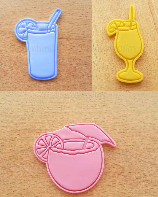 Tagliabiscotti A Forma Di Bicchieri da Cocktail Set Stampi Biscotti Estivi