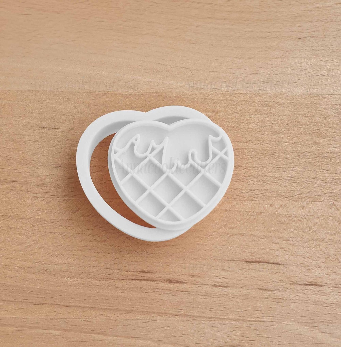 Waffle a Cuore Taglia Biscotti Stampo per Colazione Formina per San Valentino