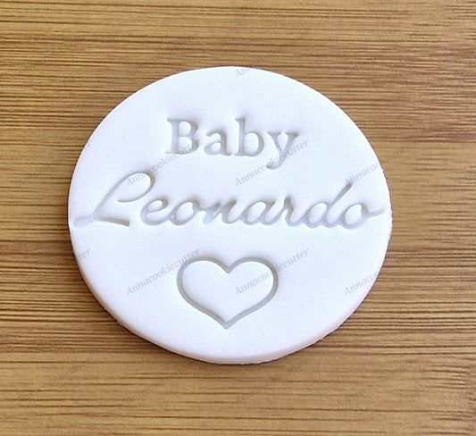 Tagliabiscotti Personalizzato con Nome Bambino Baby Shower Compleanno Battesimo