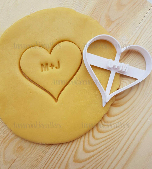Cuore Personalizzata Formina Per Biscotti Per Matrimoni Fidanzamento Bomboniere