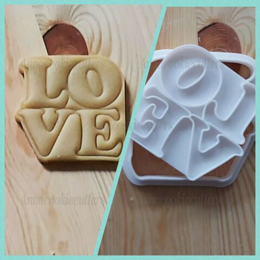 Love Amore San Valentino Formina  Biscotti Pasta Zucchero Cookie Cutter 9x9 cm