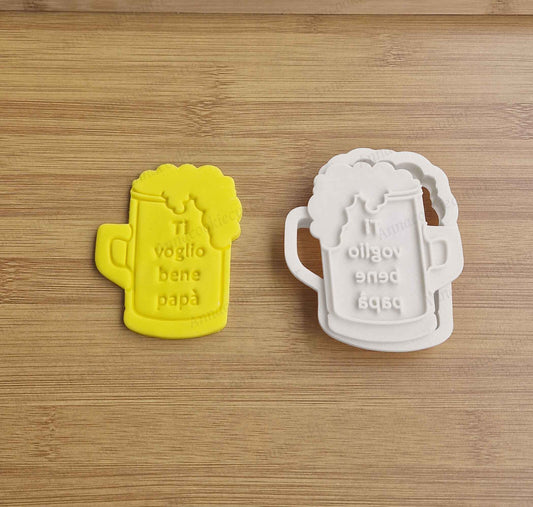 Festa Del Papà Boccale Di Birra Formina Biscotti Personalizzabile Cookie Cutter