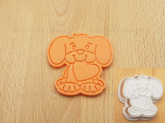Formina Cane Carino Con Il Cuore Taglia Biscotti a Forma di Cucciolo per Dolci