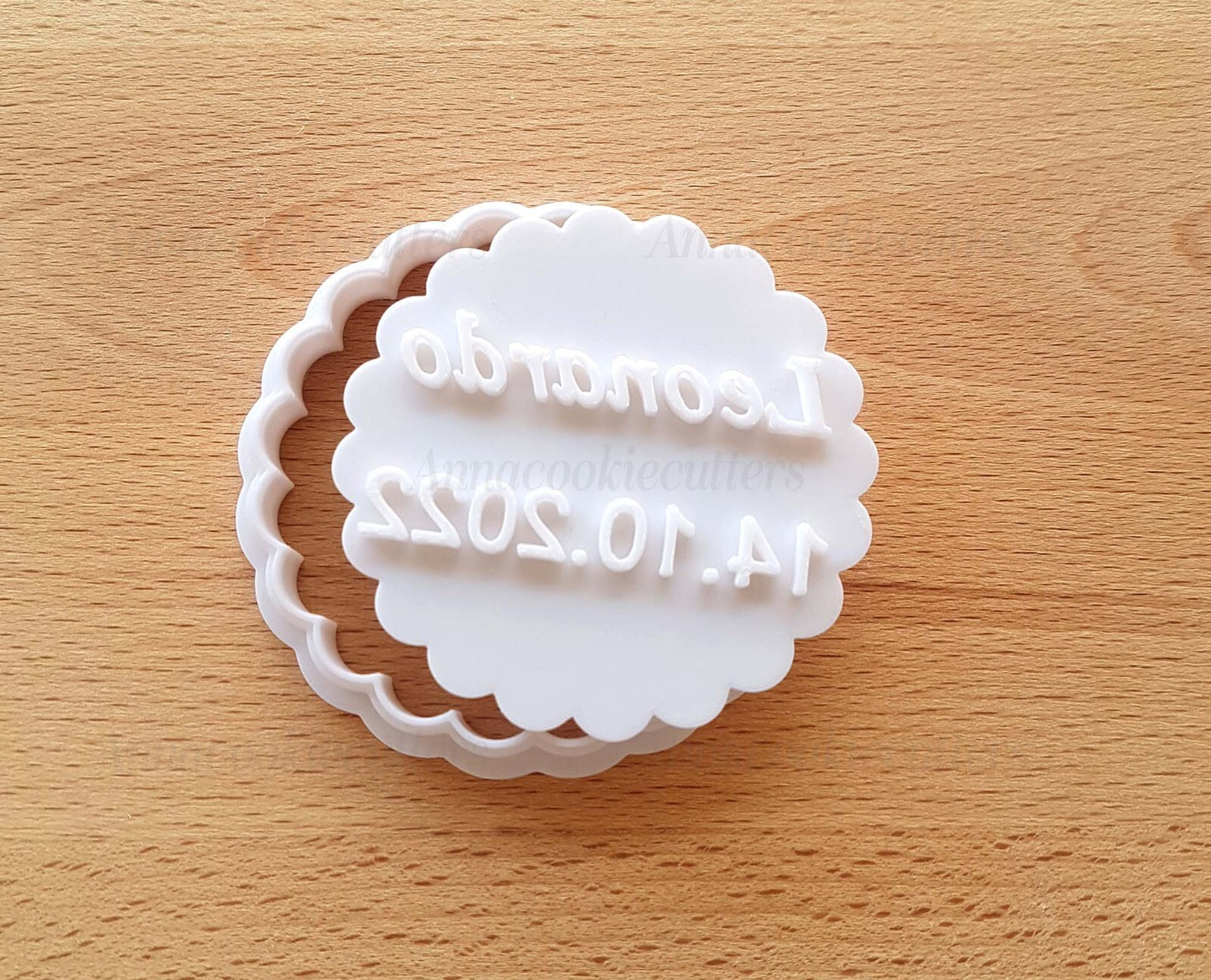 Tagliabiscotti Personalizzabile Nome Compleanno Comunione Stampo Battesimo 7cm