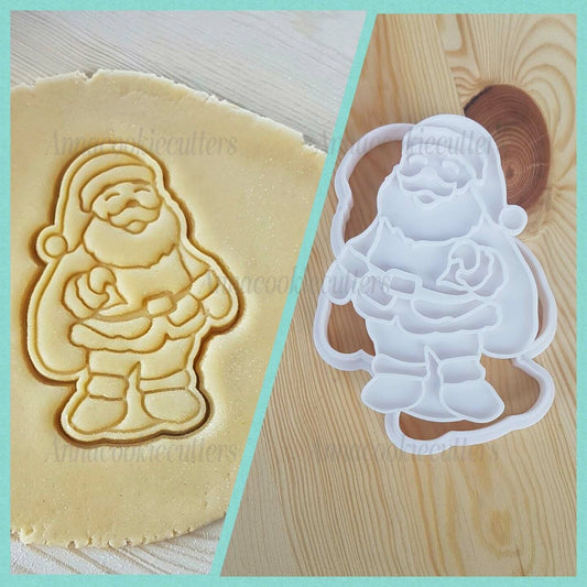 Babbo Natale Formina Per Biscotti Formine Pasta Di Zucchero Cookie Cutter 7×10cm