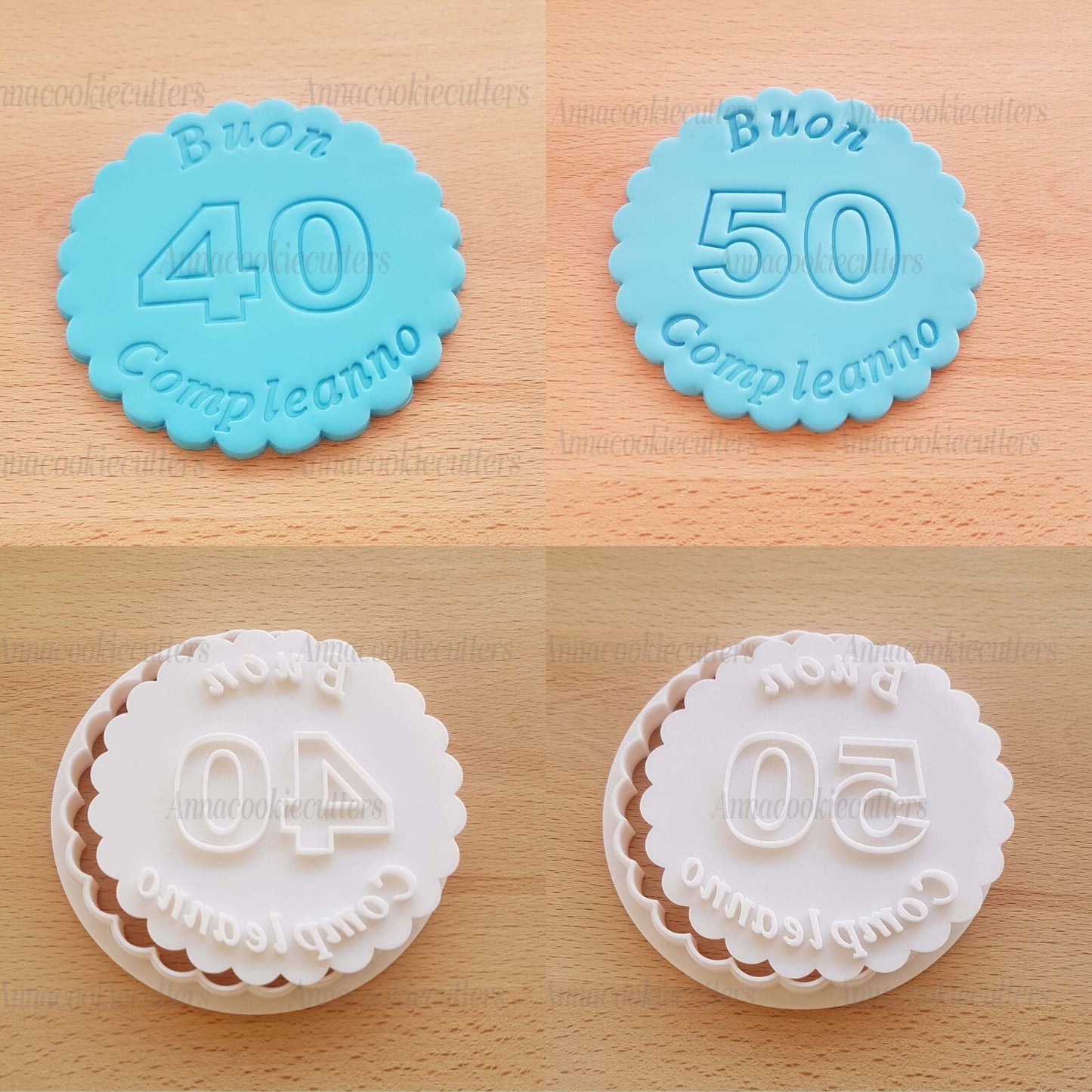 Compleanno 50 40 Anni Formina Personalizzabile Per Biscotti Cookie Cutter 8 cm