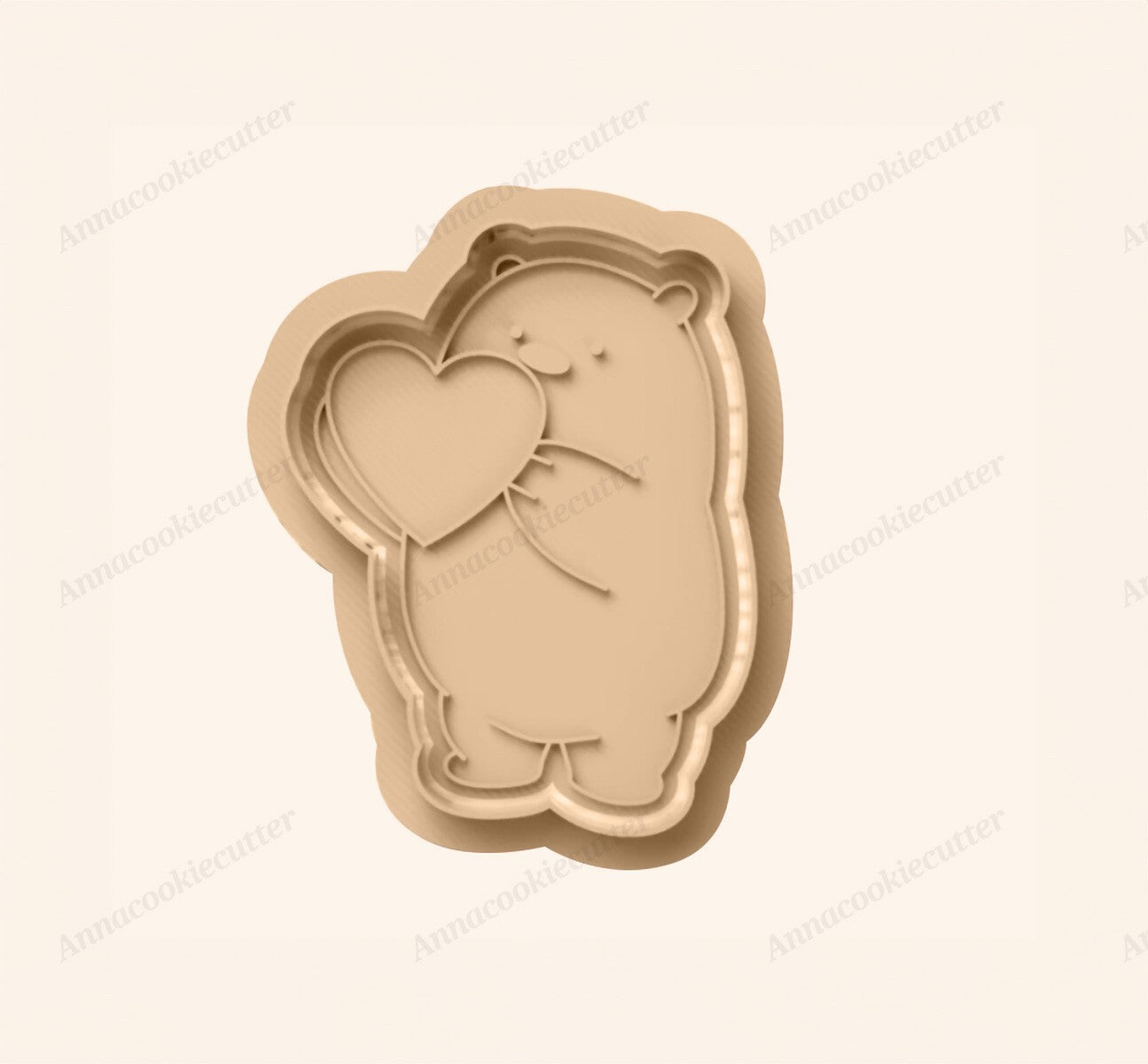 Formina Orso Con Cuore Stampino Per Biscotti Orsetto Cookie Cutter San Valentino